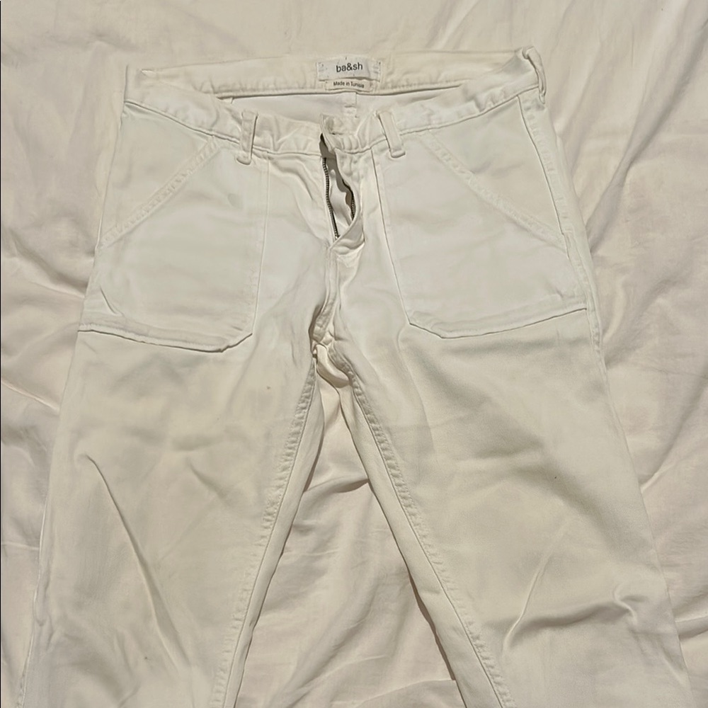 ba&sh White Straight Leg Jeans with Relaxed Fit